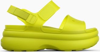 Crocs Womens Crocs SOHO FROSTED Womens Platform Sandals Citrus - Green - Size: 8