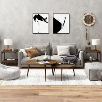 vidaXL Vidaxl - Tavolini 2pz Nerorovere marrone 40x40x40cm in Legno Multistrato