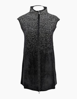 Armani Womens ARMANI COLLEZIONI 6XME12 MM07Z Womens Cardigan knitwear Zipped Sweatshirt Jumper - Black - Size: EU 48