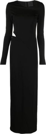 Givenchy Jurk met lange mouwen - Dames - Maxi kleedjes - Zwart - XS - Kleedjes