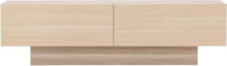 Meubles et Design Mueble de TV 2 puertas abatibles en madera L160cm - Madera blanca