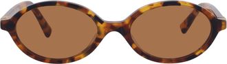Miu Miu Brown Oval Ladies Sunglasses MU 04ZSF 19P2Z1 50