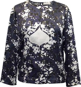Michael Van Der Ham Printed Crepe Top