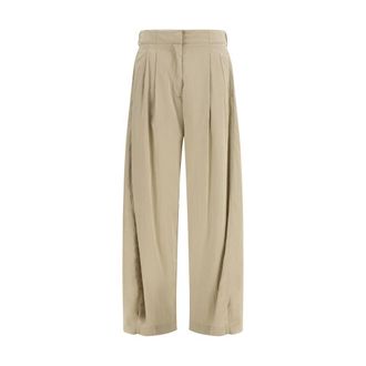 The Row Beige Silk Casual Womens Pants