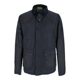 Barbour Jassen, Heren, Blauw, XL, Katoen, Reelin Wax Jacket
