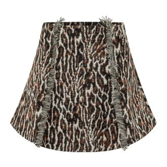 Ganni Falda Leopard Jacq - Skirts - Mujer - Multicolor - 2XS