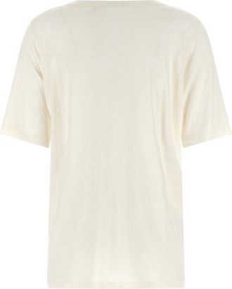Stella McCartney Beaded Logo Embroidery T-Shirt - Cream
