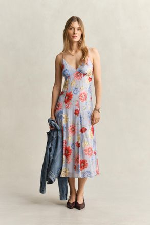 GANT Women Floral Strap Dress (42) LIGHT BLUE