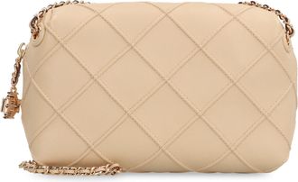 Tory Burch Womens Leather Crossbody Bag Fleming Vanilla Soft Serve Lamb Shoulder