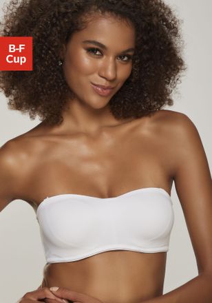 Lascana T-Shirt-BH LASCANA, Damen, Gr. 100, Cup C, weiss (wei&szlig;), Microtouch, Obermaterial: 85% Polyamid, 15% Elasthan, Basic, BHs T-Shirt-BH, ohne Schale mit 