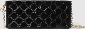 Gucci GG Crystals Clutch, Black, Velvet