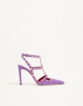 Valentino Garavani Rockstud Suede Pumps 100mm Wo
