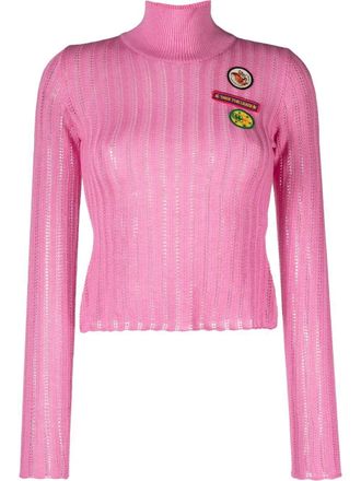 Cormio Anna badge-embroidered jumper - Pink