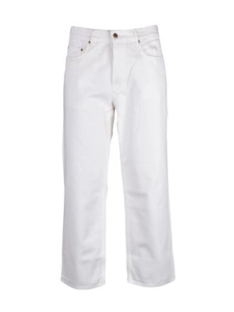 Golden Goose White Cory Loose Skate Cotton Jeans