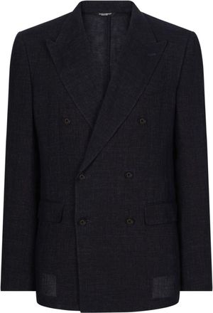 Dolce & Gabbana Navy Blue Double Breasted Blazer
