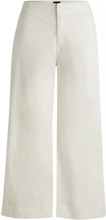 HUGO BOSS Broeken, Dames, Beige, XL, Boss - Broeken > Wijde broeken