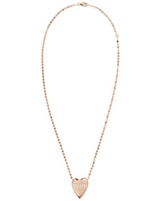 Lana Jewelry 14K Rose Gold 0.14 ct. tw. Diamond Taken Heart Necklace
