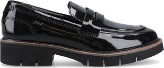 Pod Kaltin Womens Leather Loafer Shoes - Black - Size UK 3