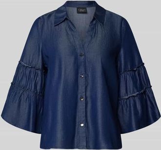 s.Oliver Black Label Regular Fit Jeansbluse aus Lyocell in Jeansblau, Gr&ouml;&szlig;e 38