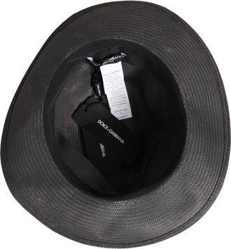 Dolce & Gabbana HAT10101 Paper Woven Fedora - Gray