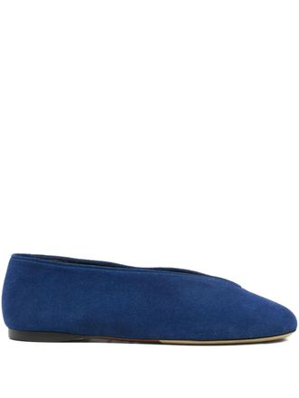 Moschino suede ballet flats - Blue