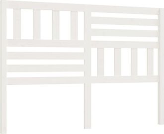 vidaXL Cabecero De Cama Madera Maciza De Pino Blanco 126x4x100 Cm Vidaxl