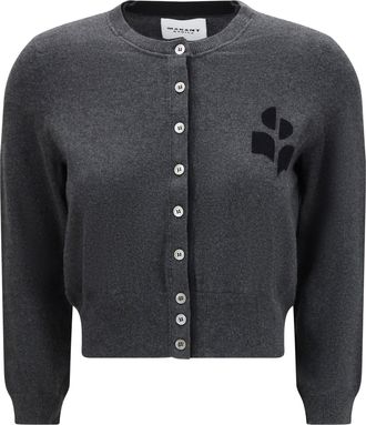 Isabel Marant Womens Cardigan Lona Anthracite-Black Cotton Anthracite/black Sweater