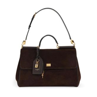 Dolce & Gabbana My Sicily Handtas - Dames - Tassen - Bruin - Maat: ONE Size Katoen