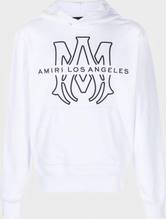 Amiri Mens Ma Los Angeles Hoodie White - Size Medium