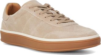 Dune London Mens Tony - Suede Lace-Up Trainers - Beige - Size UK 12