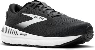 Brooks Womens Ariel Gts 24 Running Shoe In Ebony/black/white