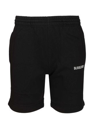 Burberry Cotton Shorts Trousers Nero-Uomo