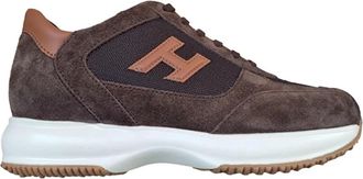 Hogan Interactive Allacciato H3D - Heren - Sneakers - Bruin - 40 1/2 EU - Leer - Schoenen