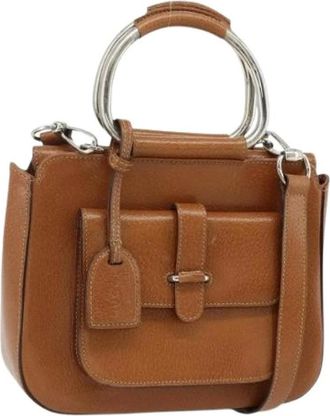 Gucci Pre-owned Handbags, female, Brown, Size: ONE SIZE Pre-owned Vintage Hand Bag
