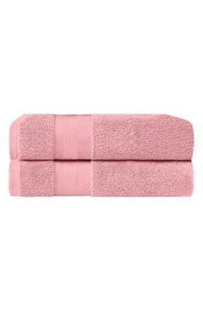 Superior Aria 2-Piece Turkish Cotton Bath Towels in Pink at Nordstrom Rack