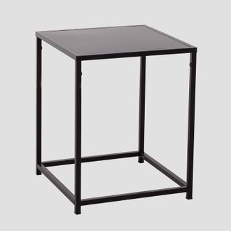 Sklum Mesa Auxiliar Cuadrara 40x40 Cm En Acero Thura Sklum