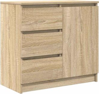 vidaXL Vidaxl - Aparador con cajón roble Sonoma 71x35x65 cm madera ingeniería