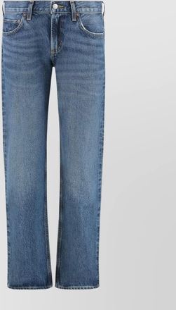 A Gold E high-rise straight cropped jeans