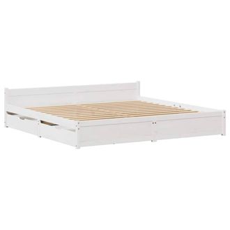 Berkfield Home Full Bed Frame without Mattress White 180x200 cm Super King Solid
