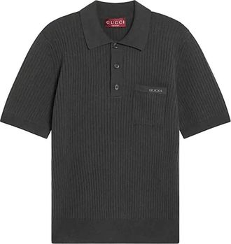 Gucci Polo - Heren - Ronde hals truien - Grijs - M - Truien & Vesten