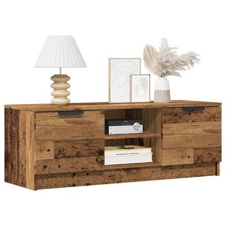 Berkfield Home TV Cabinet Old Wood 102x35x36.5 cm Engineered Wood in Brown