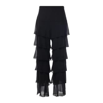Valentino Garavani Pantaloni a gamba larga - - Trousers - Donna - Nero - S