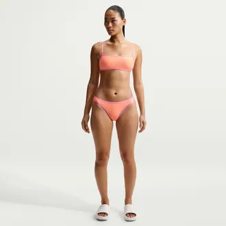 Nike Womens Swim Ripple Texture Hipster Bikini Bottom in Pink | NESSG224-663
