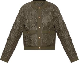 Moncler Libellule Down Jacket - Dames - Gewatteerde jassen - Groen - M - Katoen - Jassen