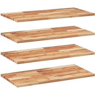 vidaXL Vidaxl - Estantes Flotantes 4 Uds Madera Acacia Acabado Aceite 80x40x2cm