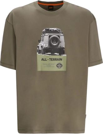 BOSS graphic-print T-shirt - men - Cotton - 3XL - Green