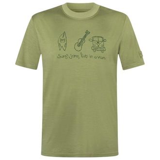 super.natural Van Life Bio Jersey Tee Merinoshirt f&uuml;r Herren | oliv