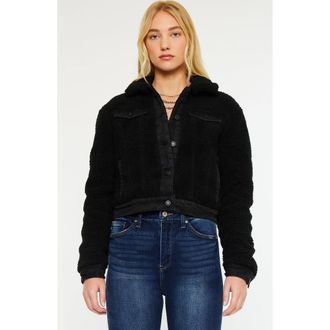 Kancan Monet Cropped Jacket in Black at Nordstrom, Size X-Large