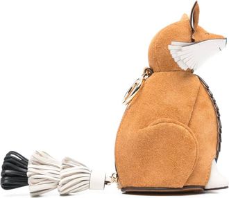 Kate Spade New York Fox sleutelhanger met kwastje - Bruin