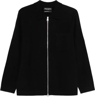 Marc O'Polo Vest met borstzak en rits - Zwart